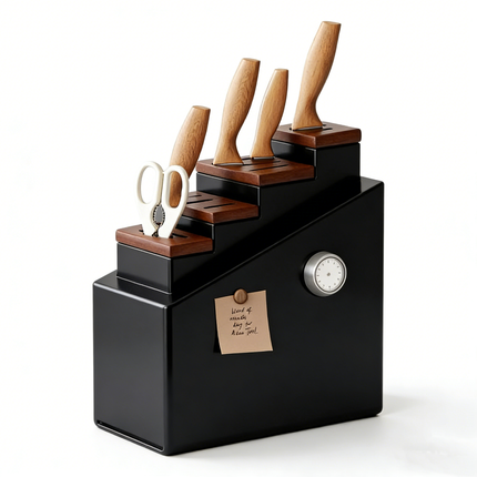 Spy C12SBK Opener Knife 3.62" VG10 Serrated Blade with Wave, Black FRN Handles