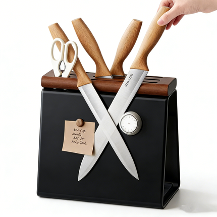 Spy C12SBK Opener Knife 3.62" VG10 Serrated Blade with Wave, Black FRN Handles