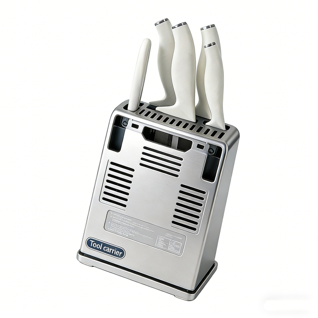 LionSteel Three Rapid Folder Knife 2.95" M390 Blade, Matte Titanium/Carbon Fiber Handles